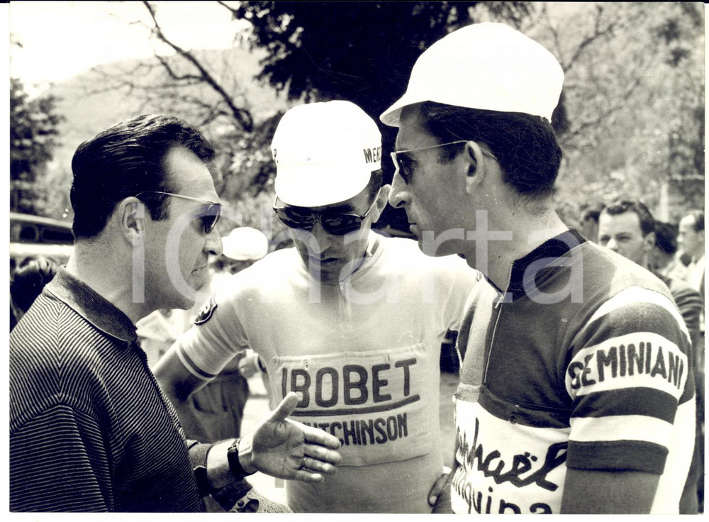 1955 CICLISMO GIRO D'ITALIA 13^ tappa - Louison BOBET e Raphaël GÉMINIANI *Foto
