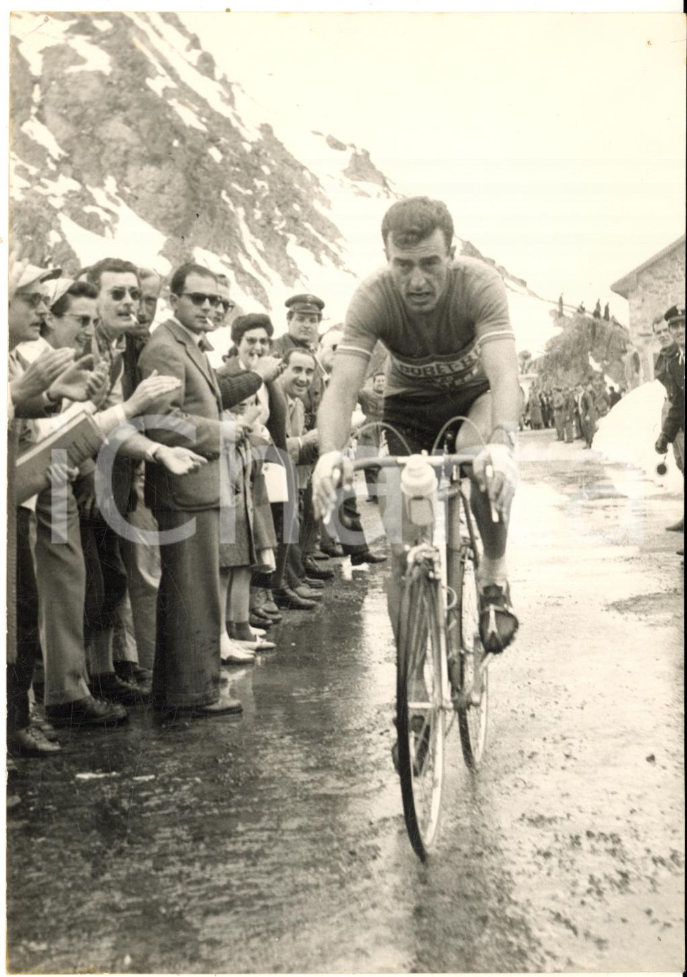 1957 CICLISMO GIRO D'ITALIA Louison BOBET sul GRAN SAN BERNARDO - Foto 13x18