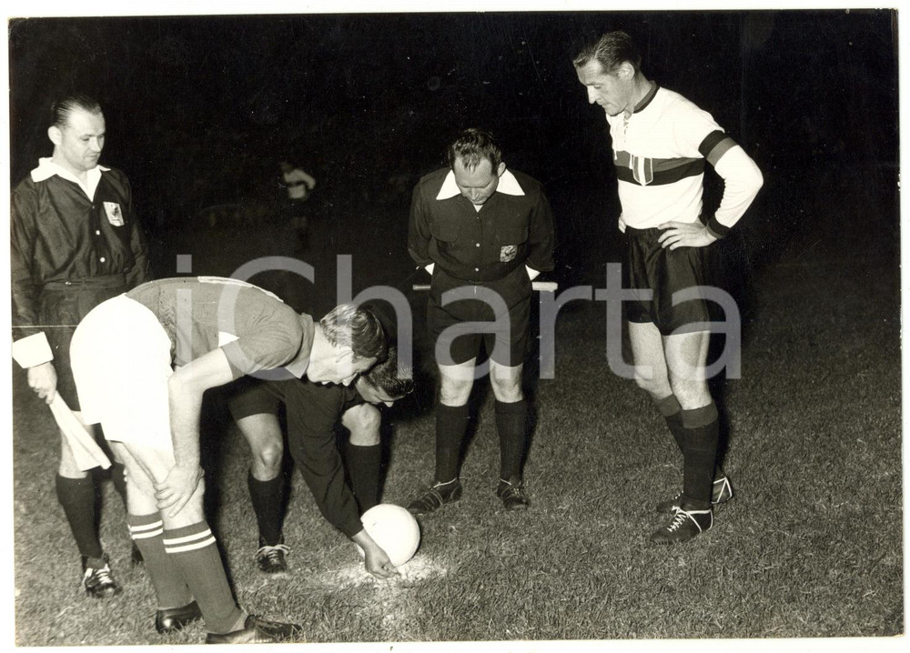 1957 MILANO CALCIO Amichevole MILAN - SPARTAK MOSCA 3-3 - Lancio della monetina