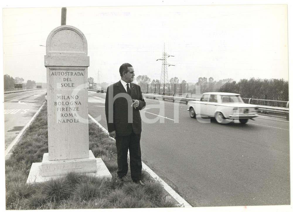 1964 SAN DONATO (MI) Pietra miliare AUTOSTRADA DEL SOLE - Aimone JELMONI