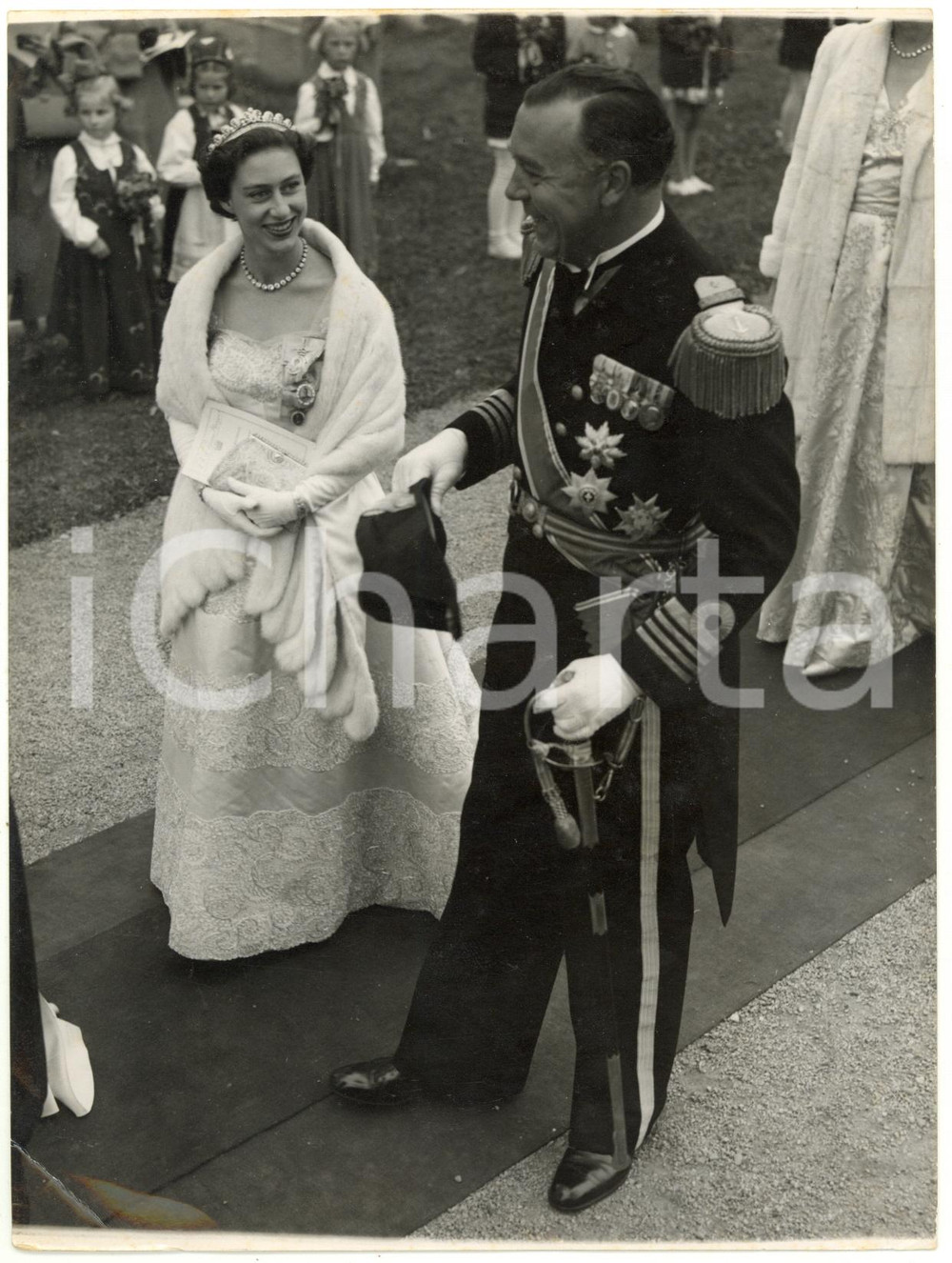 1953 ASKER - ROYAL NORWEGIAN WEDDING Princess Margaret prince Bertil of Sweden