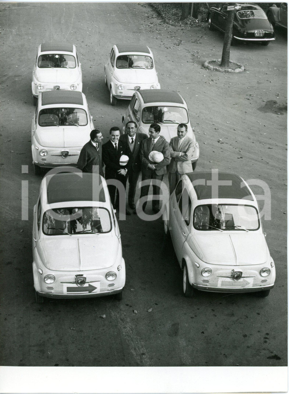 1960 Autodromo di MONZA - Arrivo delle FIAT 500 ABARTH per prove di velocità