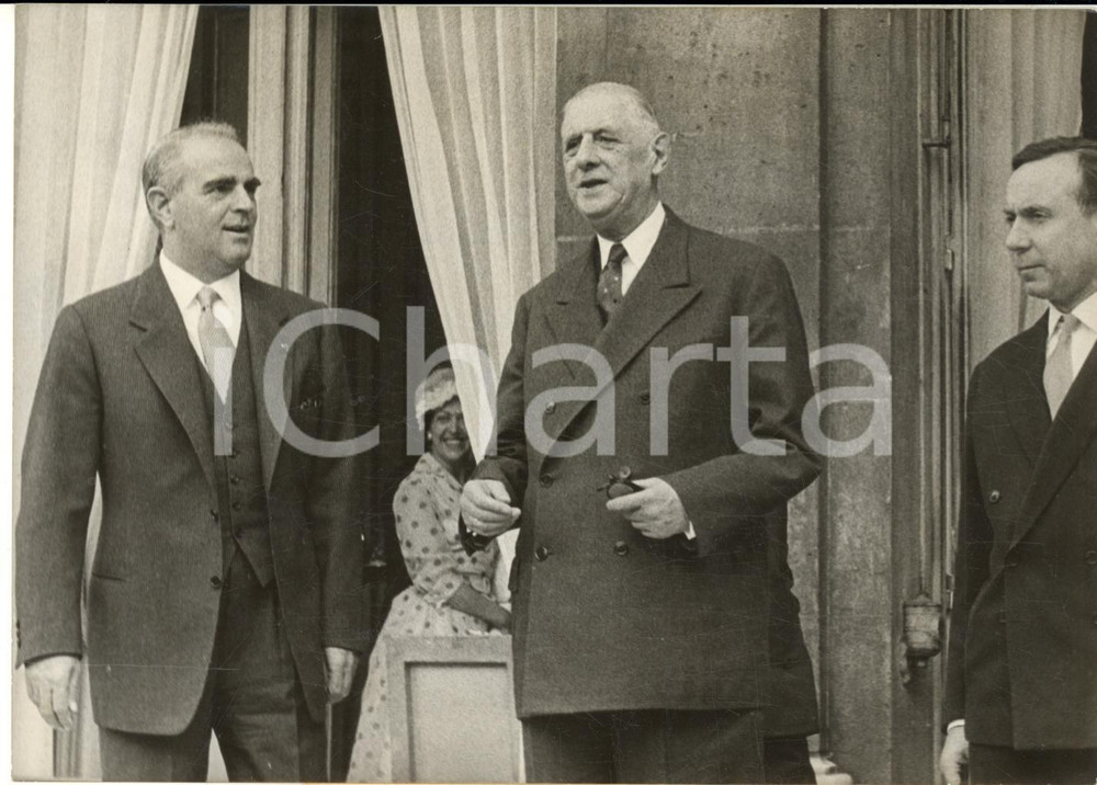 1960 PARIS ELYSEE Konstantinos KARAMANLIS Charles DE GAULLE Michel DEBRÉ 