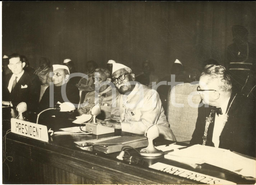 1959 NEW DELHI (INDIA) World Agricultural Fair - President Rajendra PRASAD Photo
