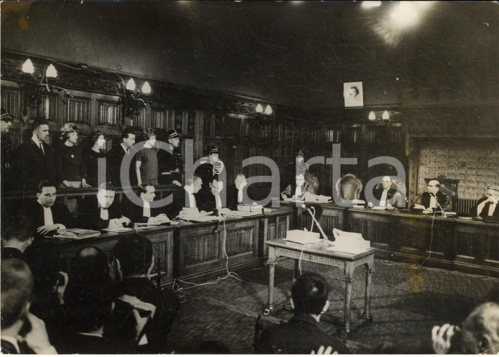 1962 LIEGI (B) Processo VANDEPUT - Eutanasia - Veduta dell'aula -  Foto 20x15 cm