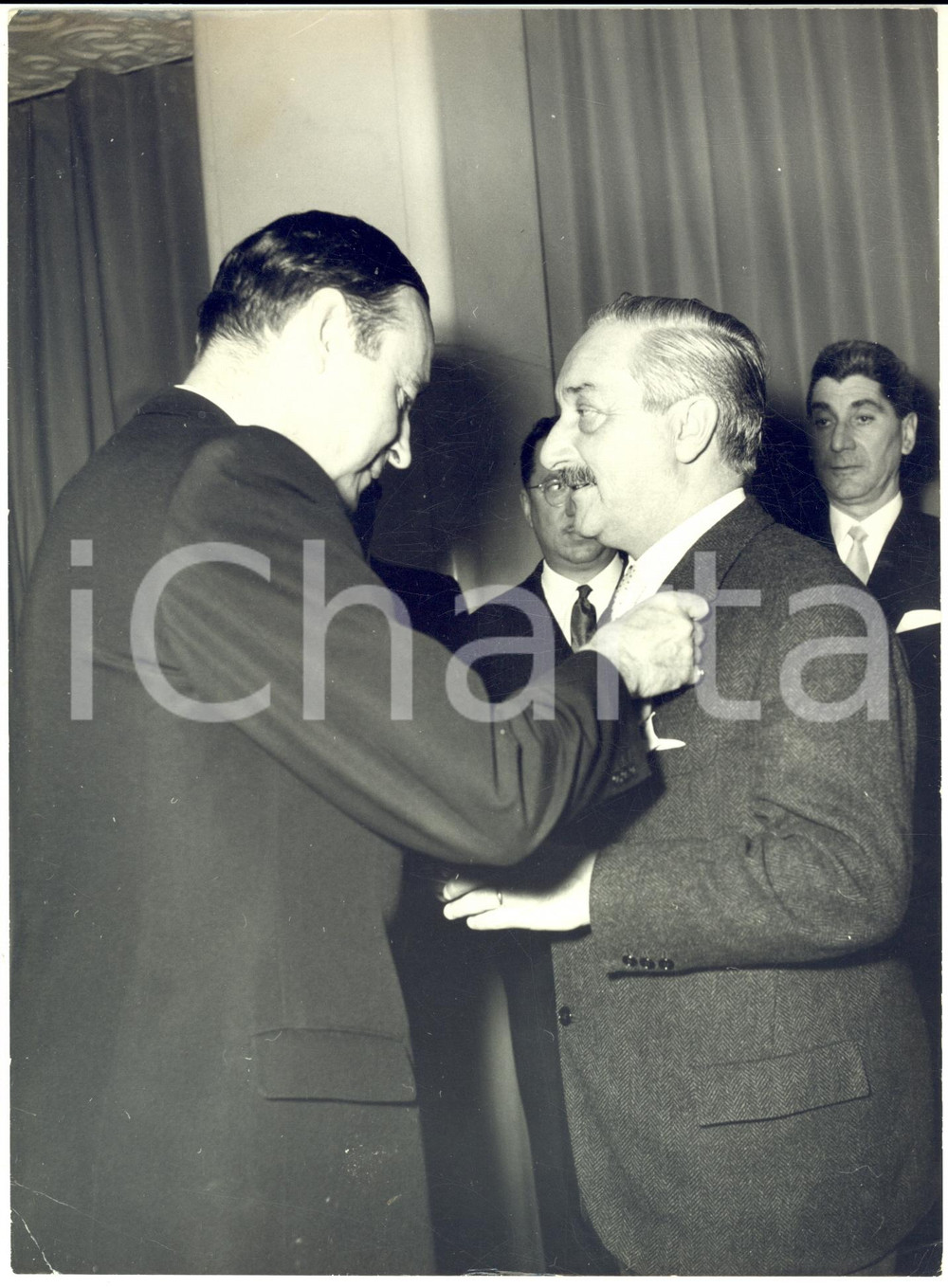 1958 GENOVA Ambasciatore Manfred KLAIBER in visita ufficiale *Foto 18x24