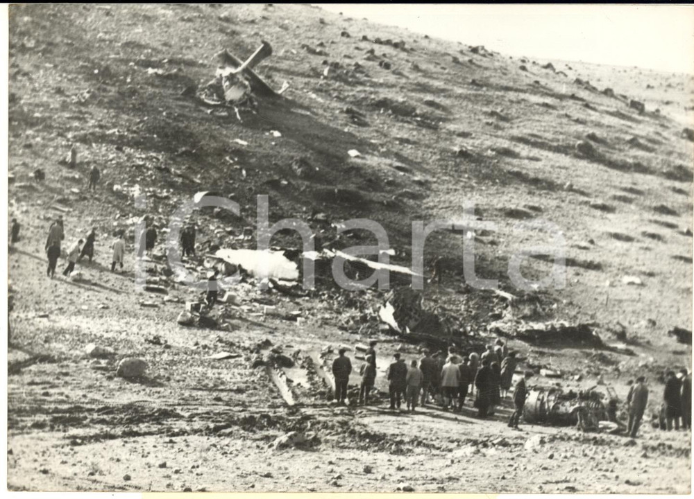 1960 ANKARA Inquirenti sul luogo dell'incidente aereo CARAVELLE SAS *Foto