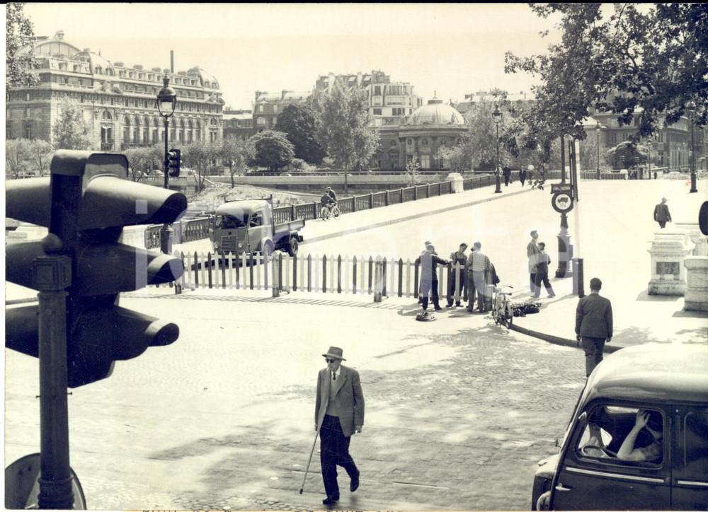 1959 PARIS Ponte SOLFERINO chiuso al traffico prima della demolizione *Foto
