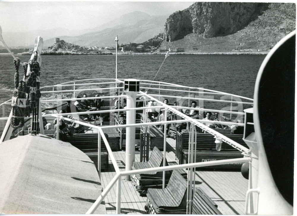 1959 Golfo di PALERMO - Viaggio inaugurale della linea "Conca d'Oro" *Foto 18x13