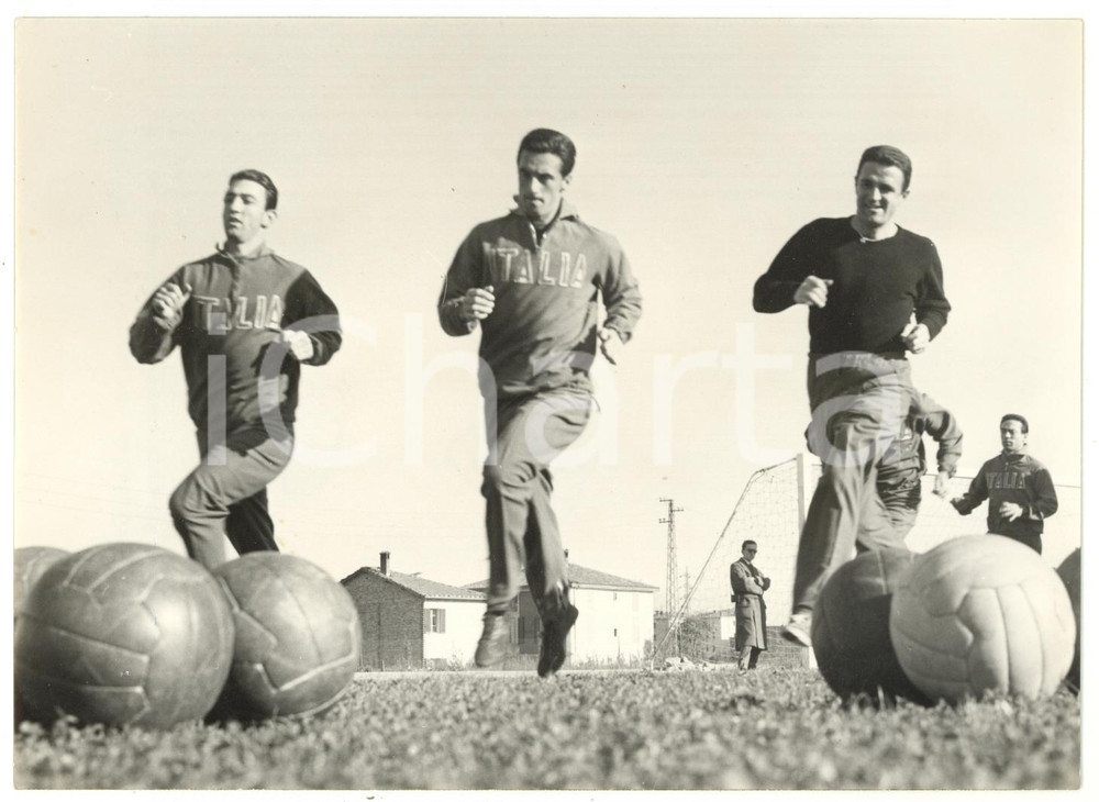 1955 ca BOLOGNA CALCIO Convocazione NAZIONALE - Eddie FIRMANI Alberto ORZAN