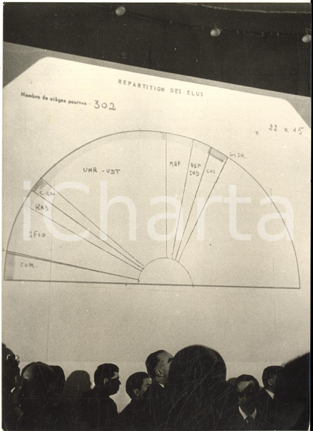 1962 PARIS Ministère de l'Intérieur - Répartition sièges Assemblée Nationale