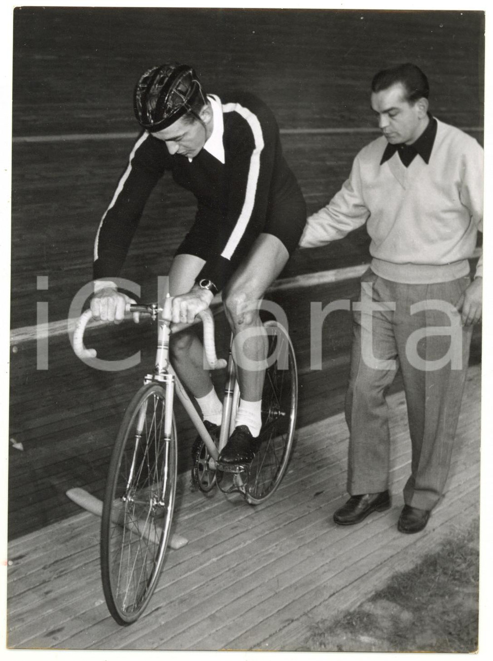 1954 MILANO VELODROMO VIGORELLI Record dell'ora - Allenamento di Louison BOBET