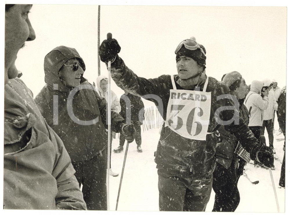 1960 MONT D'ARBOIS SCI Gara di slalom speciale - Ciclista Michel ROUSSEAU *Foto