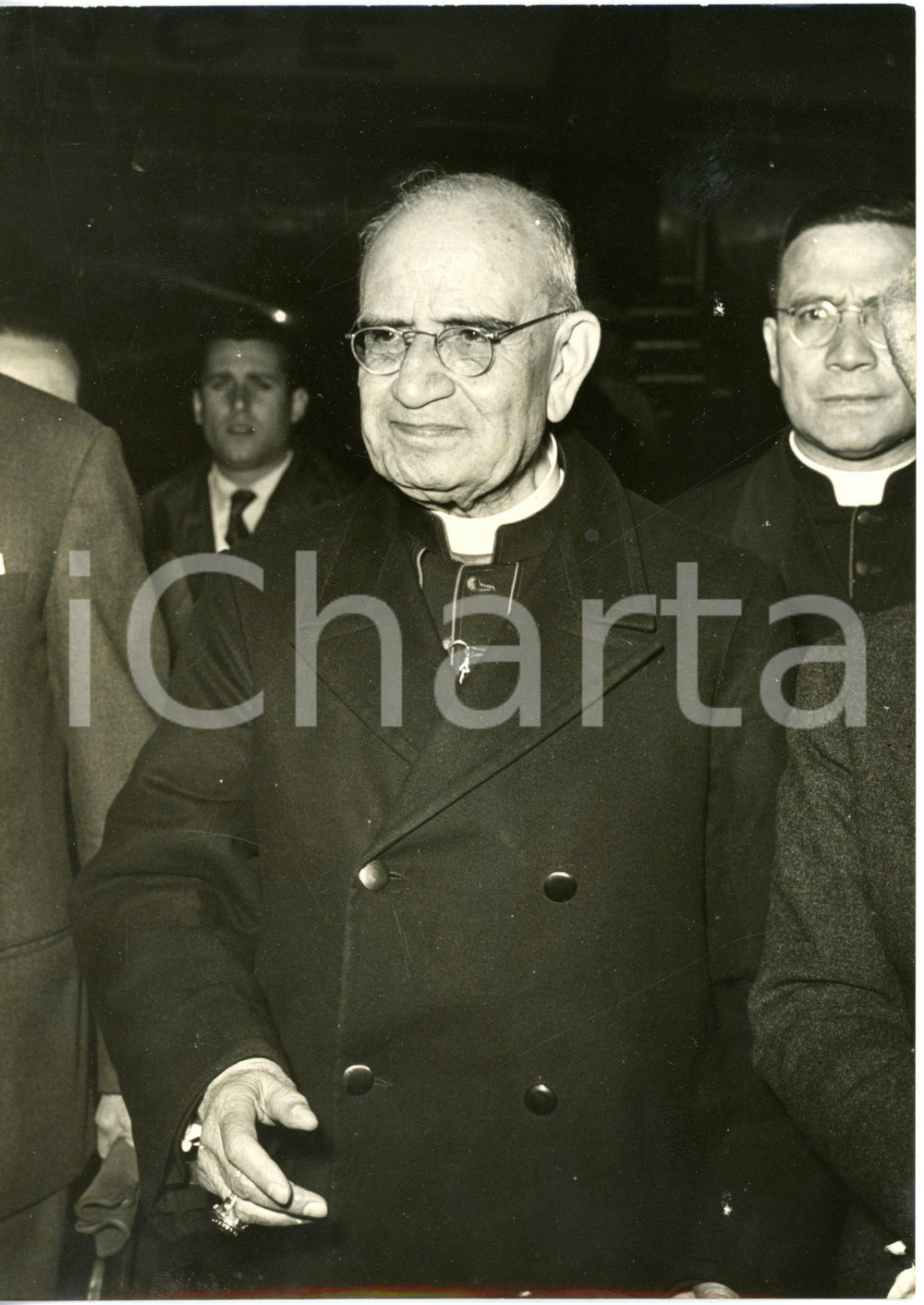 1958 ROMA Arrivo del card. Georges-François-Xavier-Marie GRENTE per il conclave