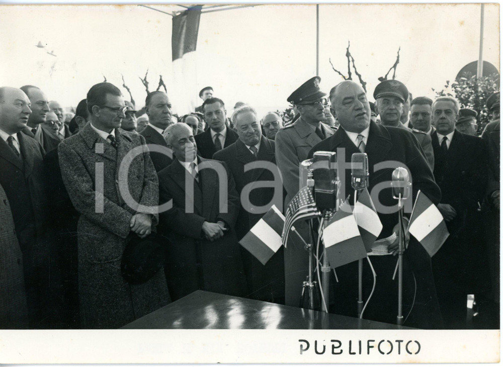 1956 BRESCIA Cerimonia consegna autocarri speciali alla NATO - Giovanni BOVETTI