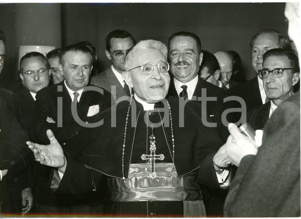 1959 ROMA Card. Domenico TARDINI visita la sede dell'Associazione Stampa Estera