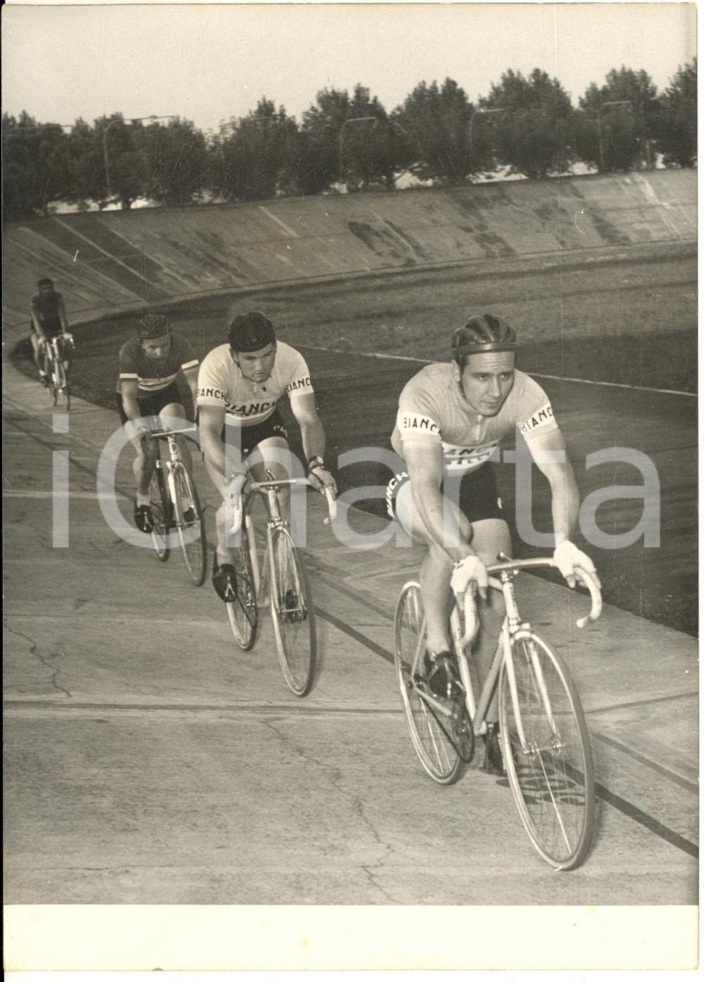 1955 DALMINE CICLISMO Antonio MASPES Giovanni PINARELLO Leandro FAGGIN Foto