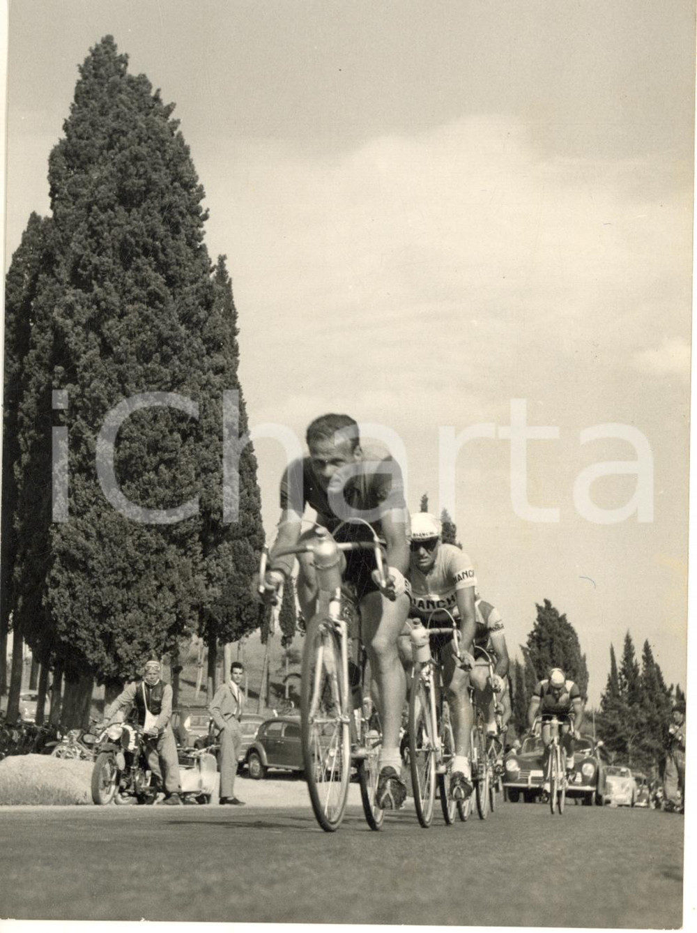 1954 CICLISMO GIRO D'ITALIA Tappa CHIANCIANO-FIRENZE Giovanni CORRIERI in testa