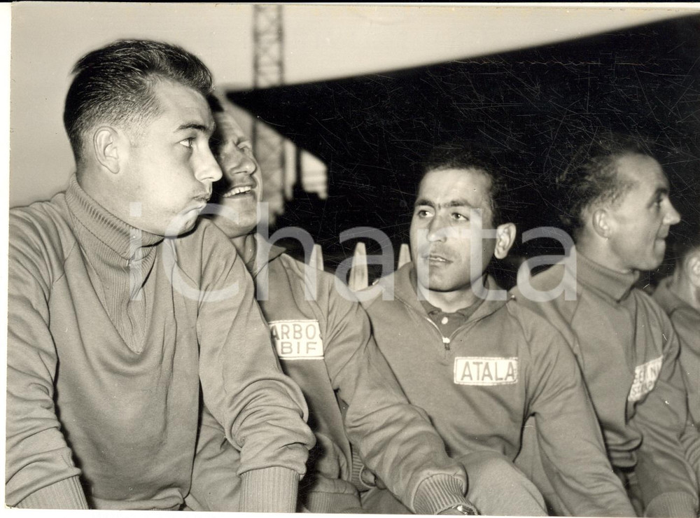 1956 REIMS CICLISMO TOUR DE FRANCE Charly GAUL Pasquale FORNARA Bruno MONTI