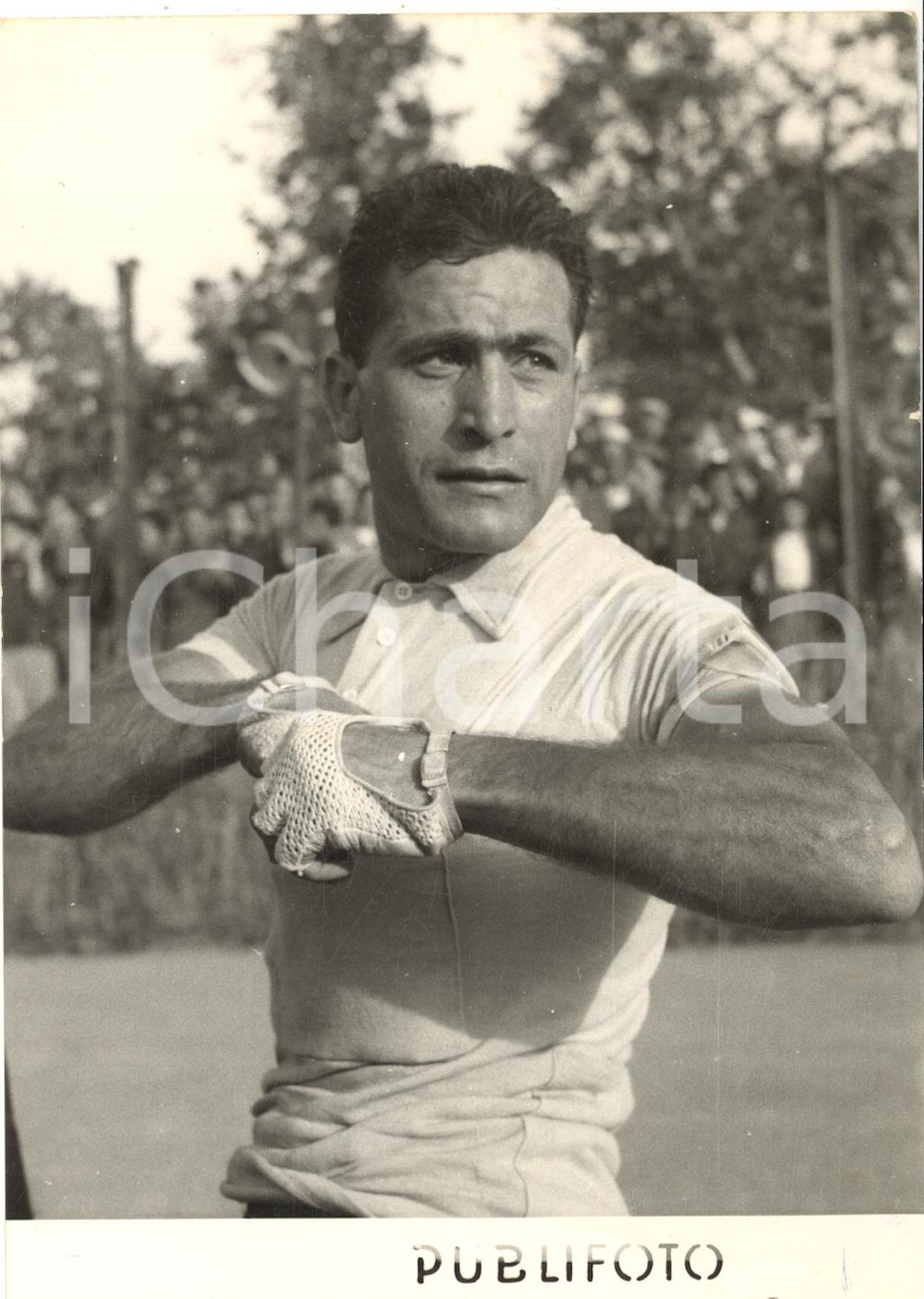 1955 CICLISMO GIRO D'ITALIA Bruno MONTI in maglia rosa - Foto 13x18 cm
