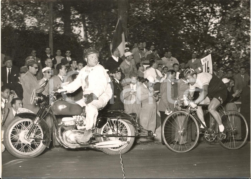 1954 ROMA GP Ciclomotoristico delle Nazioni - Bruno MONTI in gara *Foto 18x13