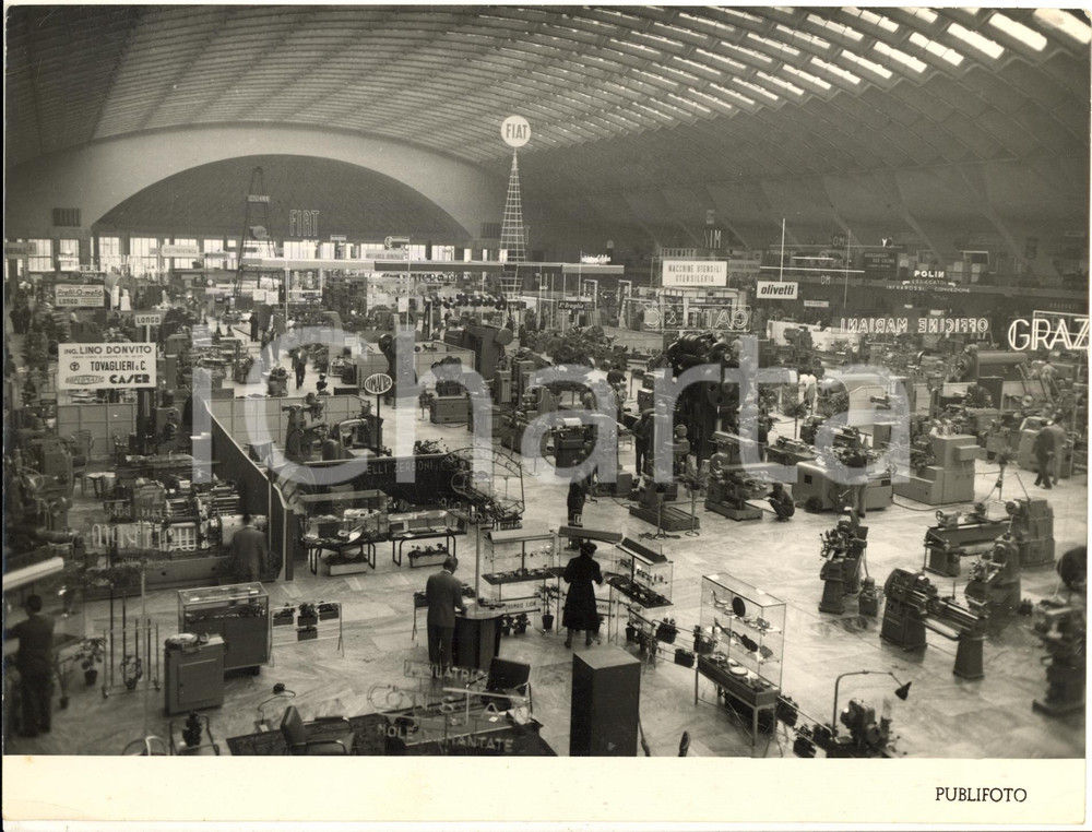 1955 TORINO V Salone Internazionale della Tecnica - Veduta generale *Foto 24x18