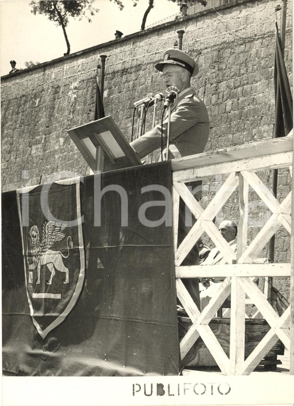 1953 NAPOLI Commiato generale Robert CARNEY dal comando AFSE *Foto 13x18