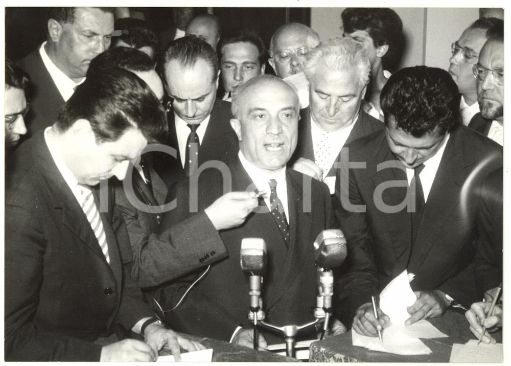 1960 ROMA Governo FANFANI III - Amintore FANFANI comunica la lista dei ministri