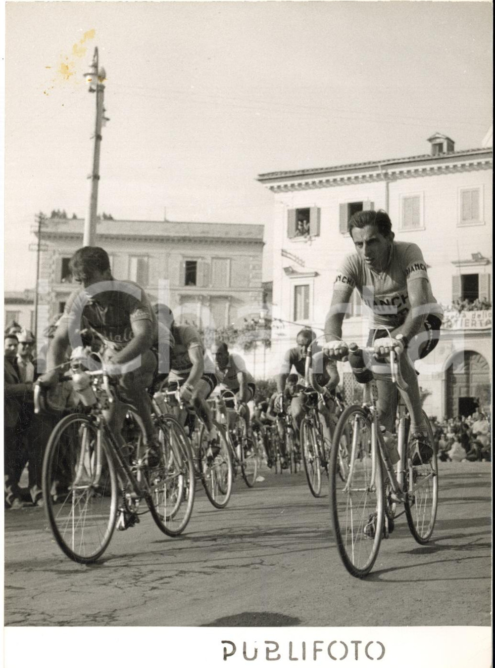 1957 GIRO D'ITALIA FRASCATI Adolfo GROSSO e Fausto COPPI - Foto 13x18 cm