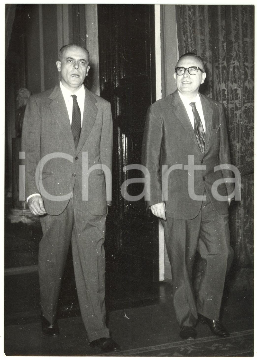 1960 ROMA QUIRINALE Giuramento governo FANFANI III - Mariano RUMOR Giorgio BO
