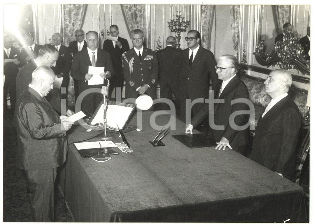 1960 ROMA QUIRINALE Giuramento Governo FANFANI - Giulio PASTORE Giovanni GRONCHI