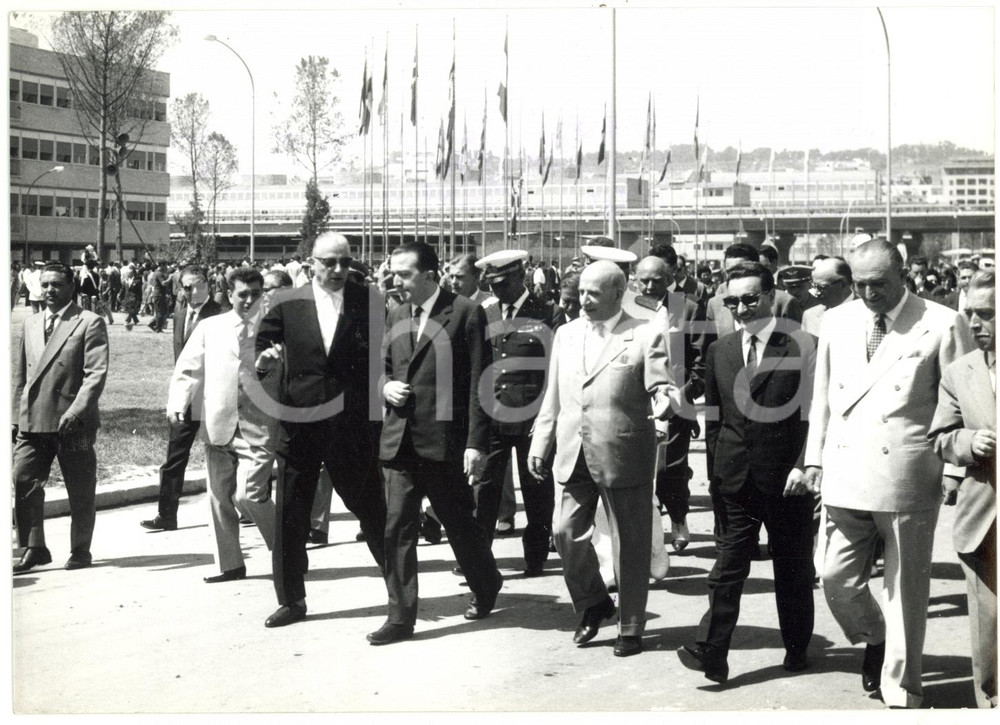 1960 ROMA Inaugurazione Villaggio Olimpico - Giulio ANDREOTTI Umberto TUPINI