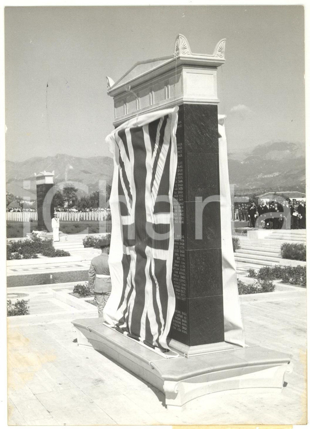 1956 CASSINO Cerimonia di inaugurazione del Monumento ai Caduti del Commonwealth