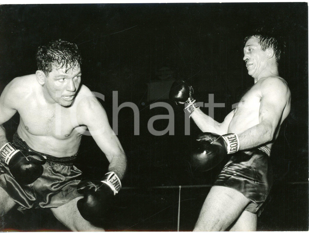 1958 MILANO BOXE Titolo europeo pesi medi - Emilio MARCONI vs Jacques HERBILLON