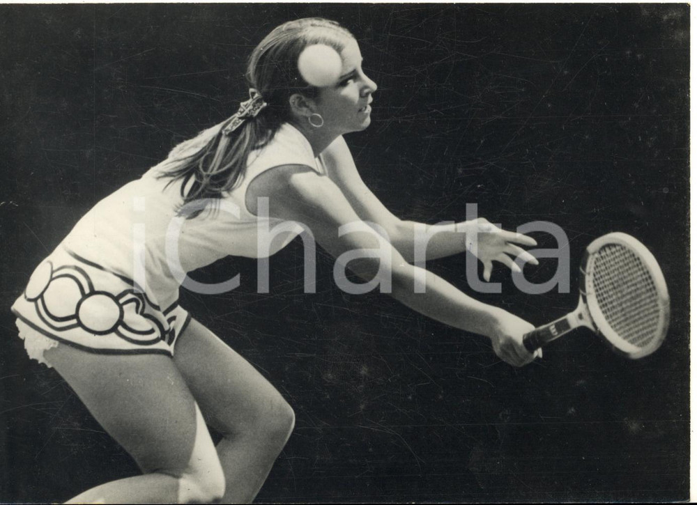 1970 ca s.l. TENNIS Chris EVERT durante una partita - Foto 18x13 cm