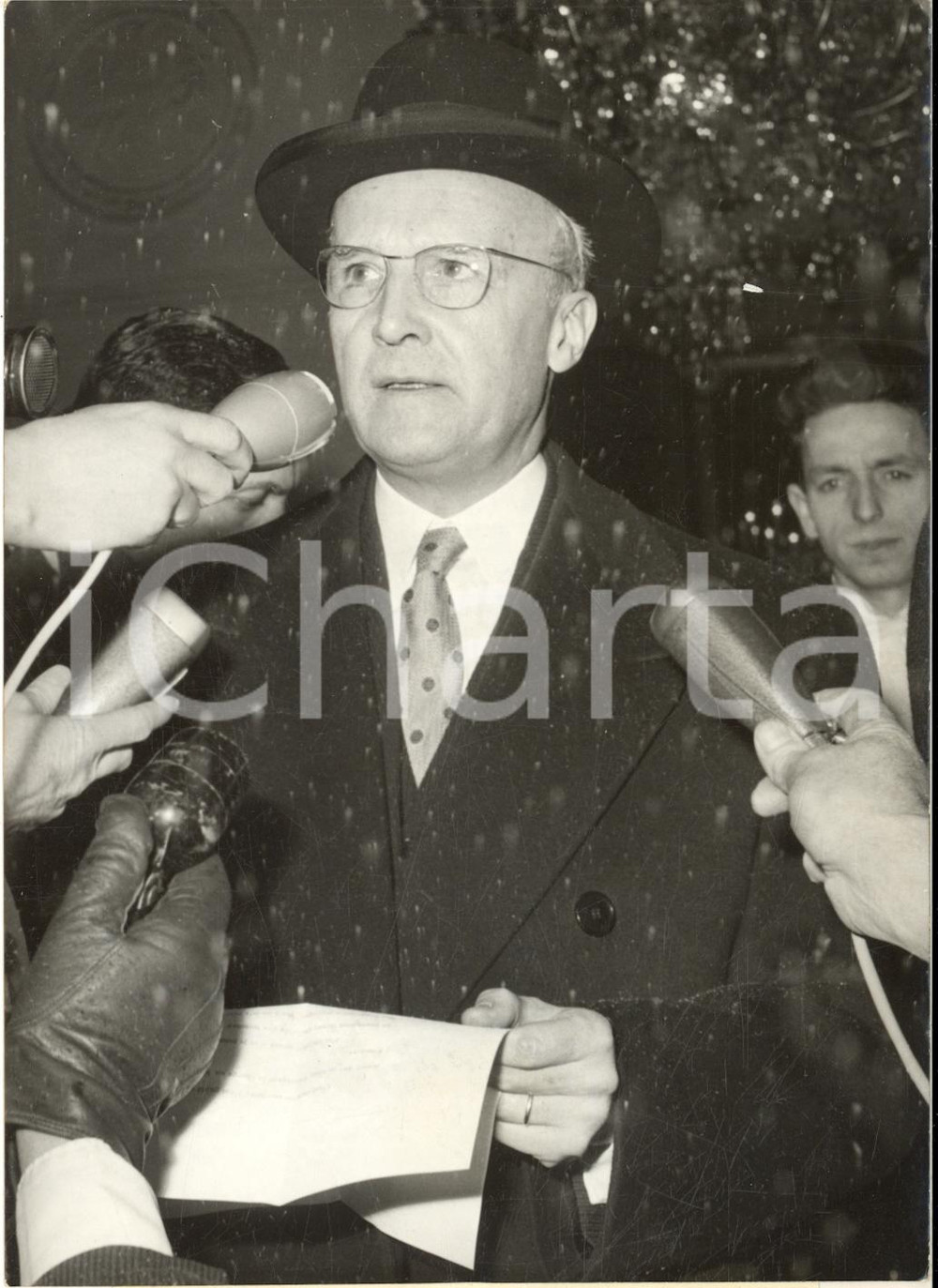 1960 PARIS ELYSEE Wilfrid BAUMGARTNER nuovo ministro delle Finanze - Foto 13x18