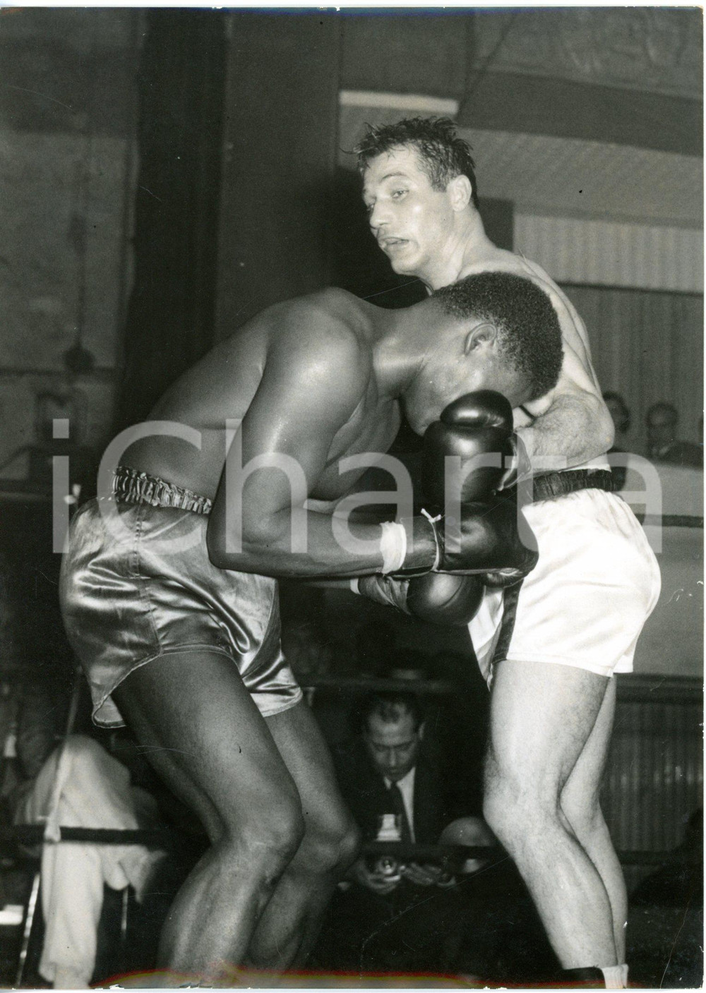 1955 MILANO Teatro Principe - BOXE Pesi Medi - Tiberio MITRI vs Baby Day *Foto