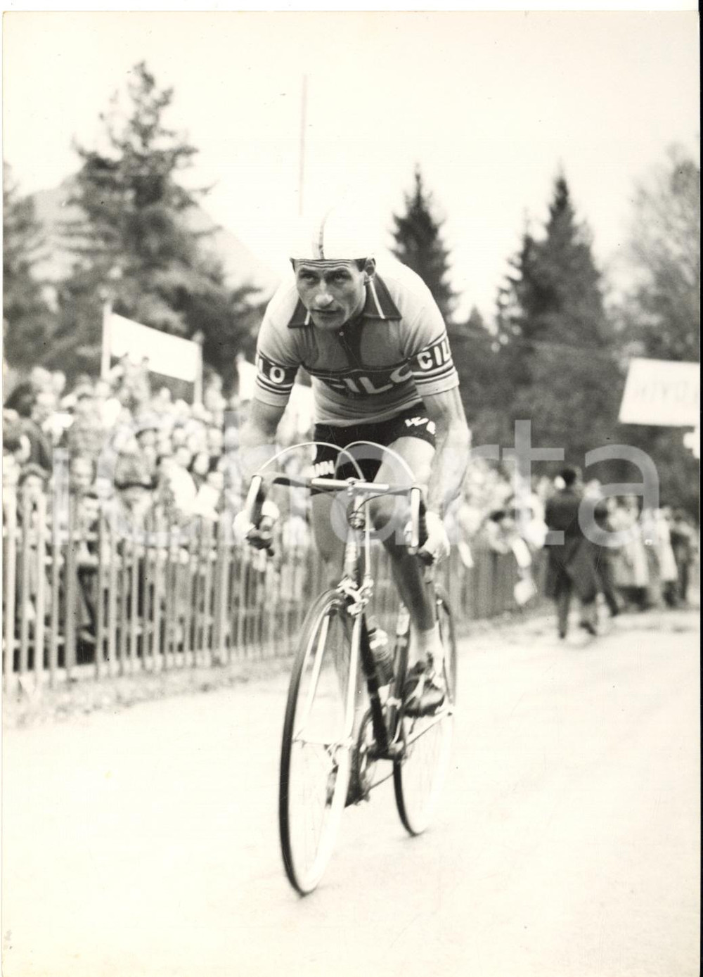 1954 CICLISMO LUGANO G.P. VANINI - Pasquale FORNARA in gara - Foto 13x18 cm