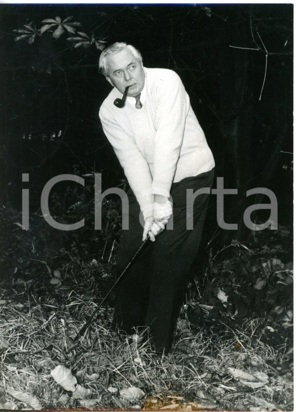 1964 LONDON - Primo ministro Harold WILSON gioca a golf - Foto 13x18 cm