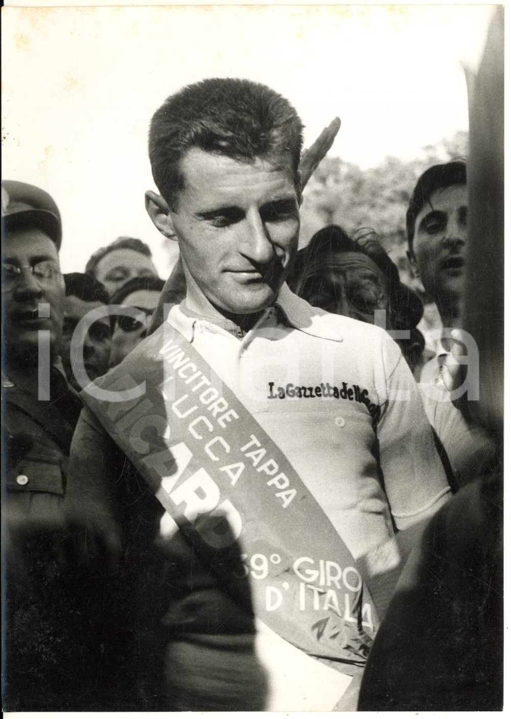 1956 CICLISMO GIRO D'ITALIA Tappa LIVORNO-LUCCA - Il vincitore Pasquale FORNARA