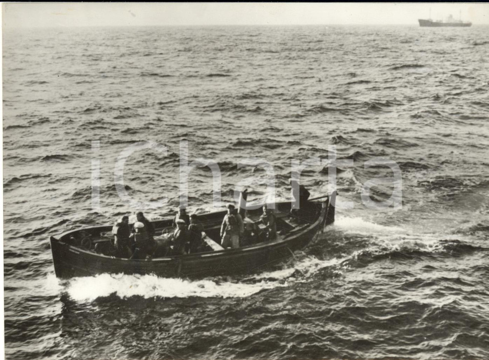 1959 OCEANO ATLANTICO Scialuppa di salvataggio per passeggera cargo MONTANA Foto