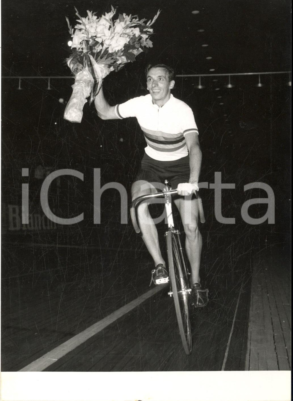 1955 MILANO CICLISMO Mondiali dilettanti - Norman SHEIL vincitore inseguimento