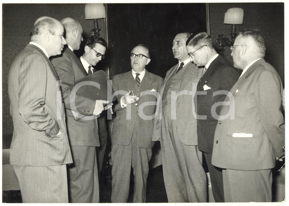 1958 ROMA Commissione CECA - Walter HALLSTEIN Giuseppe PETRILLI Piero MALVESTITI