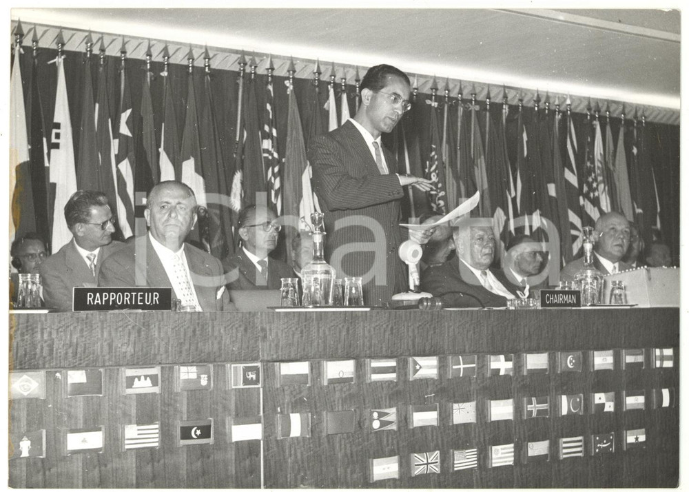 1956 ROMA Palazzo della FAO - Congresso del Latte e Derivati - Emilio COLOMBO