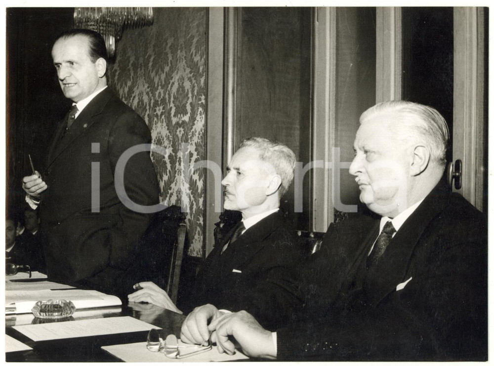 1958 MILANO Convegno Relazioni di Bilancio - Umberto BALDINI Roberto TREMELLONI