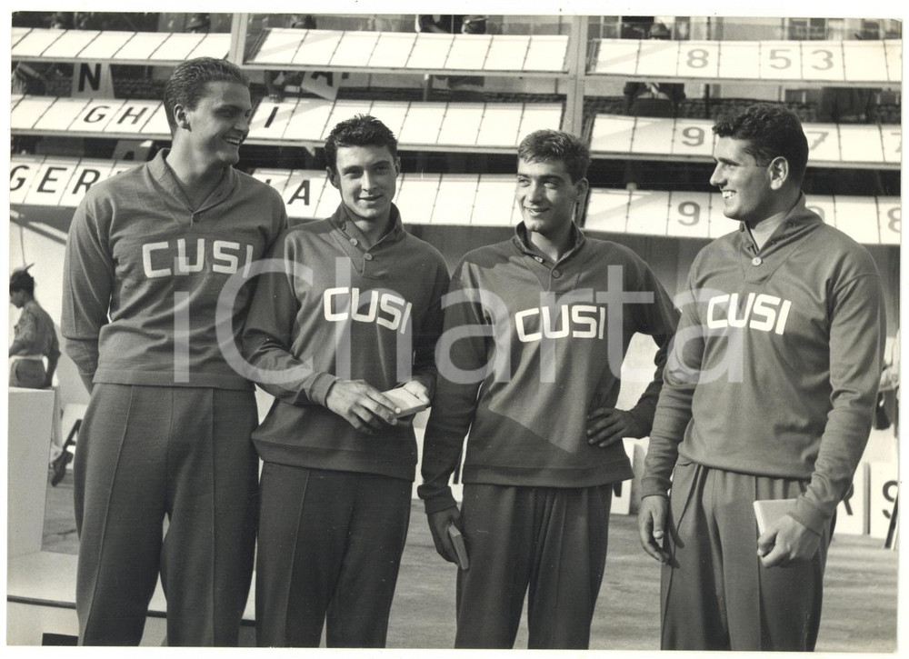 1959 TORINO UNIVERSIADI NUOTO Staffetta 4x200 s.l. maschile - Azzurri vincitori