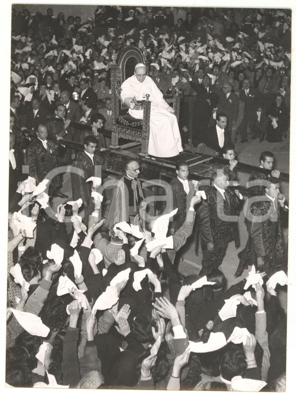 1955 ROMA Giornata del Maestro - Papa Pio XII riceve maestri cattolici *Foto