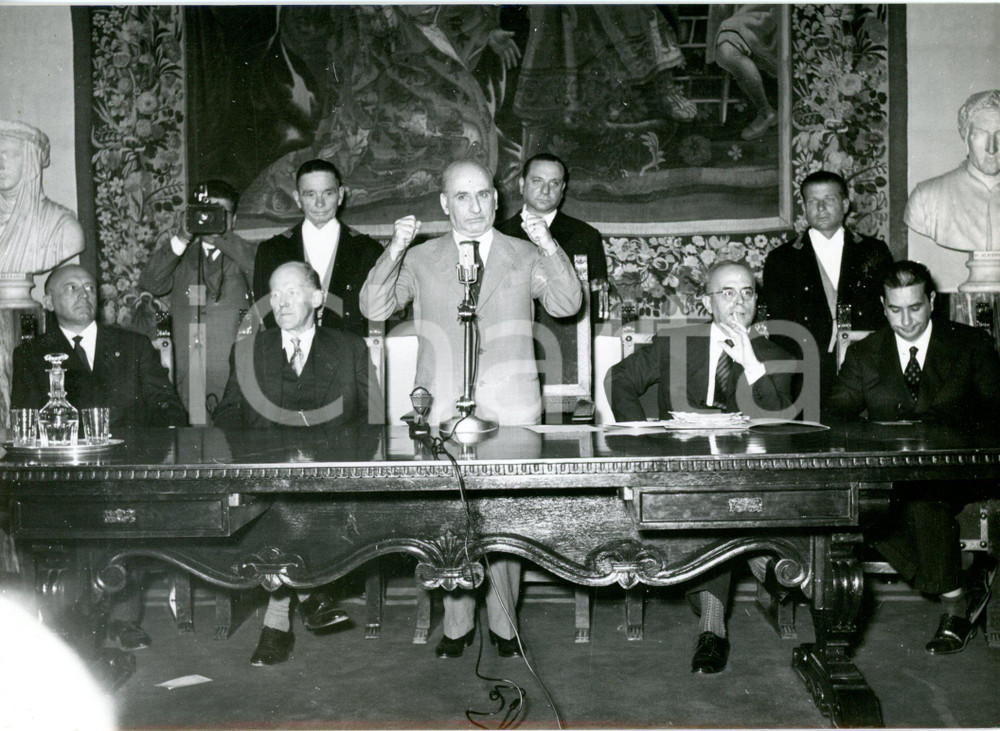 1956 ROMA CAMPIDOGLIO Congresso giuristi cattolici - Discorso di Umberto TUPINI