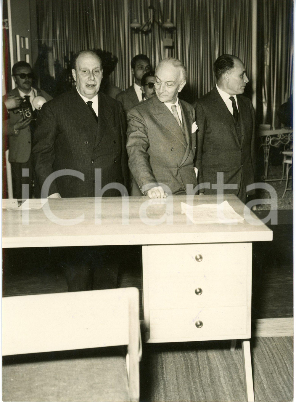 1959 FIERA DI ROMA - Inaugurazione con Salvatore REBECCHINI e Antonio SEGNI Foto
