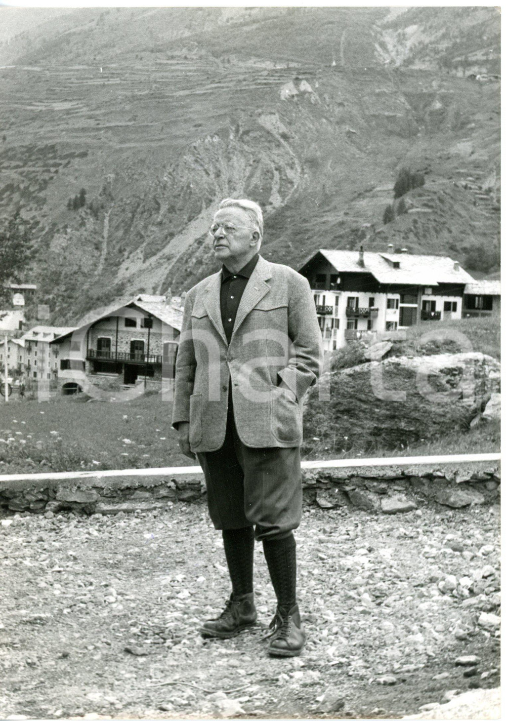 1960 COGNE - Palmiro TOGLIATTI in vacanza tra le Alpi *Foto 13x18
